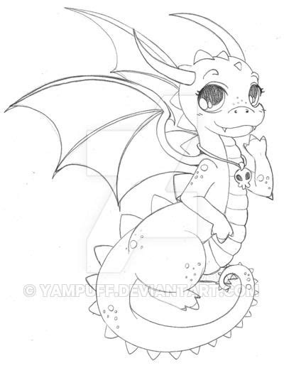 Chibi Dragon Sketch By Yampuff Dragon Sketch Cute Dragon Drawing