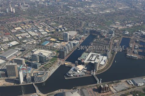 Aerial Photography Of Manchester High Level View Of Media City The