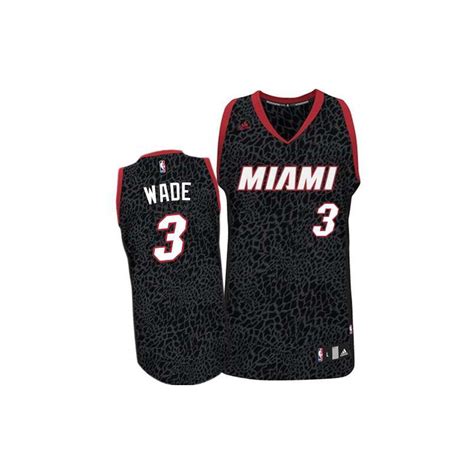 Men S Miami Heat Dwyane Wade Swingman Black Crazy Light Adidas Jersey