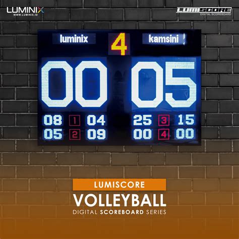 Scoreboard Digital Volleyball Lv 1724 Digital Scoreboard Series Luminix