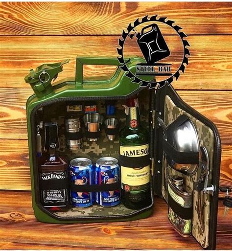 Mini Bar Jerry Can Camping Picnic Fuel Canister New Man Cave Handmade