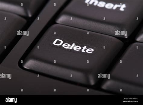Delete Key On Black Computer Keyboard Stock Photo Alamy