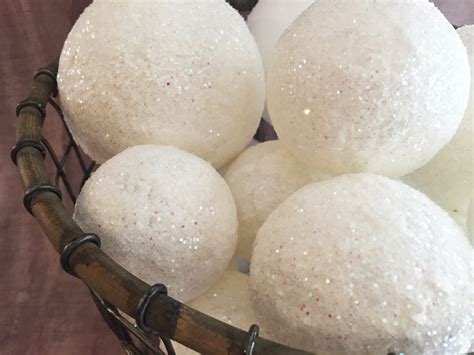 Diy Faux Snowballs With Collage Clay And Glitter Cathie Filians