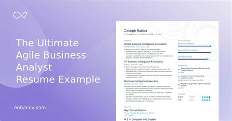 Get noticed with a professional cv. Best Agile Business Analyst Resume Examples with Objectives, Skills & Templates