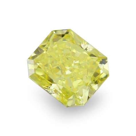 053 Carat Fancy Intense Yellow Diamond Radiant Shape Vs2 Clarity