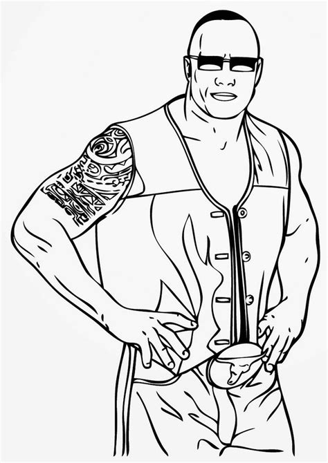 Line Drawing Coloring Pages Wwe Coloring Pages Sports Coloring Pages