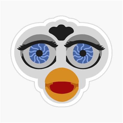 Furby Face Plate Sticker By Snaxattacks Redbubble