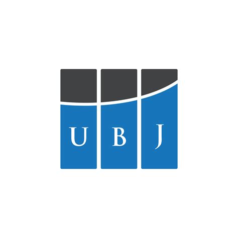 Diseño De Logotipo De Letra Ubj Sobre Fondo Blanco Concepto De