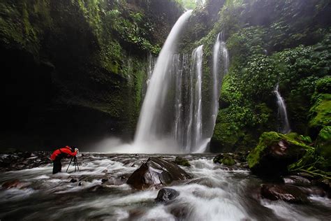 Trekking Mount Rinjani Lombok Island Indonesia Waterfalls