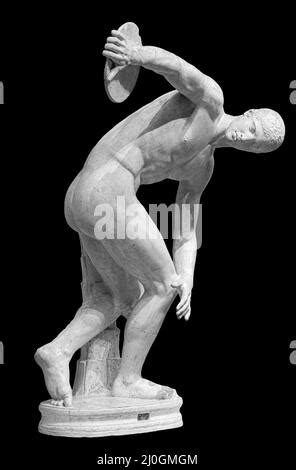 Stone Statue Of Discus Thrower Stock Photo Alamy