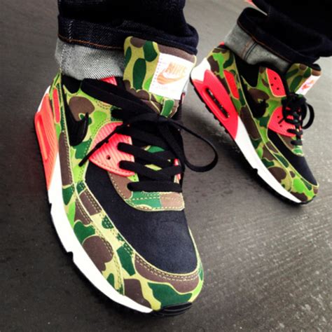 Shoes Nike Nike Shoes Air Max Nike Sneakers Red Camouflage Dope
