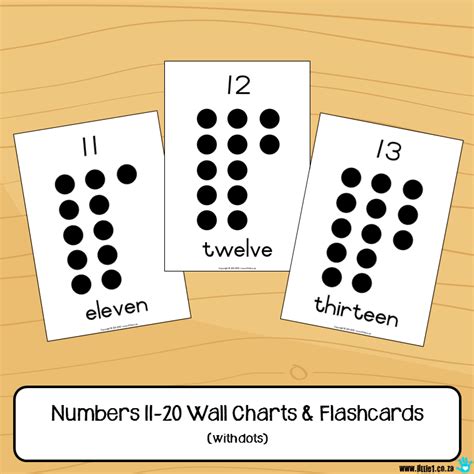 Little One Flashcards And Wall Charts Numbers 11 20
