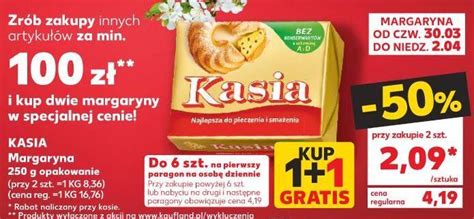 Promocja Margaryna Kasia 250g W Kaufland