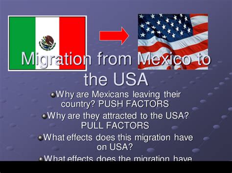 Migration From Mexico To Usa Teaching Resources