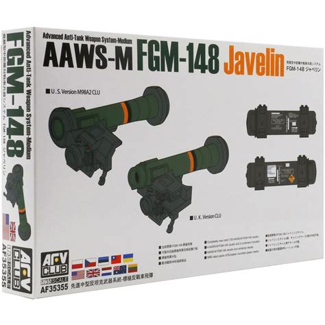 Afv Club Aaws M Fgm 148 Javelin Anti Tank Missile Launcher Plastic