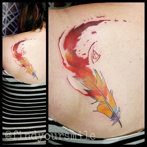 A Lil Phoenix Feather Watercolor Watercolortattoo Water Flickr