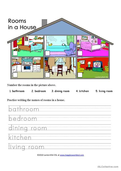 Rooms In A House English Esl Worksheets Pdf And Doc