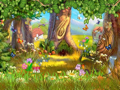 Scenery Fairy Tale Forest Abstract Backgrounds Forest Fairy