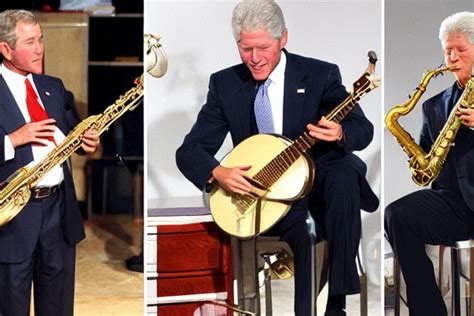 Prompthunt George W Bush Playing Banjo Bill Clinton Playing Saxophone