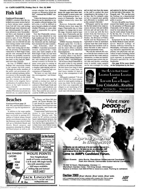 cape gazette october 6 2000 page 14 jefferson university life cycle stages cape