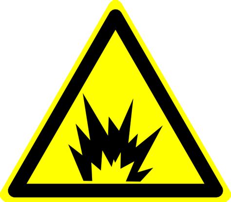 Hazard Warning Sign Explosion Clip Art At Vector Clip Art