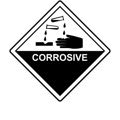 Buy Corrosive Labels Hazard Warning Diamonds