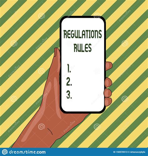 Handwriting Text Regulations Rules Concept Meaning Standard Statement