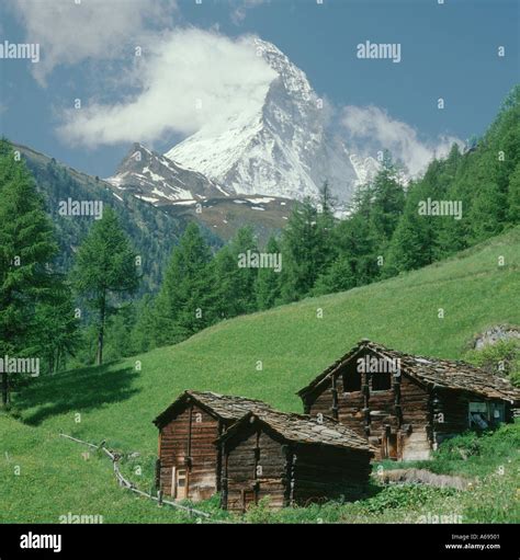 Matterhorn Mountain Zermat Switzerland Alps Stock Photo Alamy