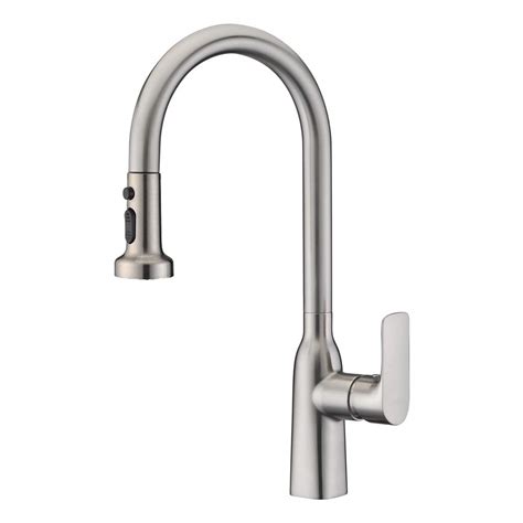 Buy Kitchen Sink Taps Brushed Nickel Single Handle Solid Brass