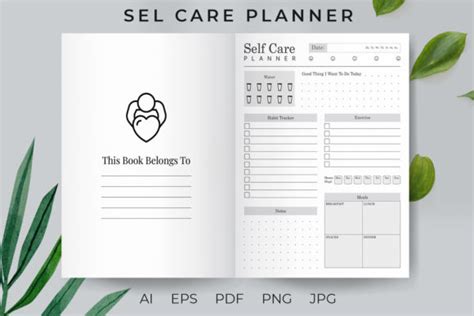 Self Care Planner Kdp Interior V7 Graphic By Sadarong · Creative Fabrica
