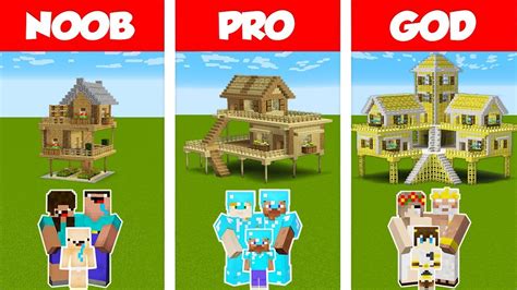 Lovely Minecraft House On Water Noob Vs Pro Vs God Work Quotes