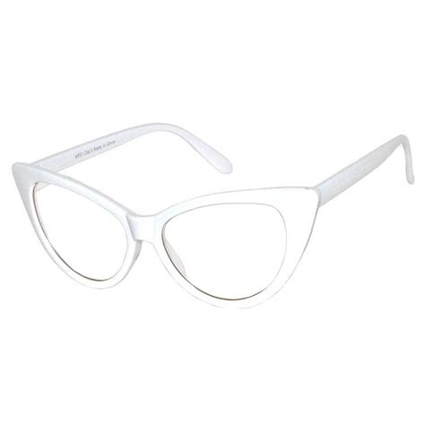 owl ® eyewear cat eye sunglasses white frame clear lens one pair online