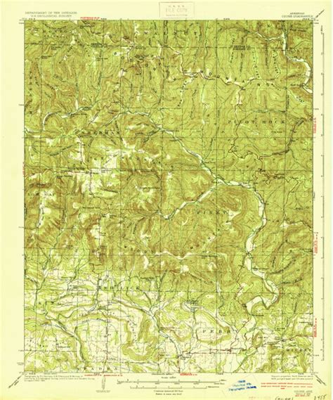Ozone Arkansas 1936 1936 Usgs Old Topo Map Reprint 15x15 Ar Quad