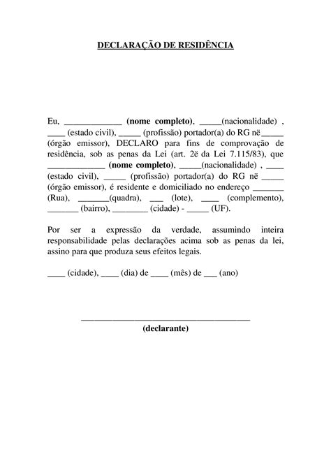 Pin de Vânia em declaração Declaração de residencia Estado civil Declaraçao
