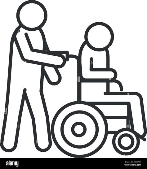 la persona lleva a un discapacitado en una silla de ruedas día mundial
