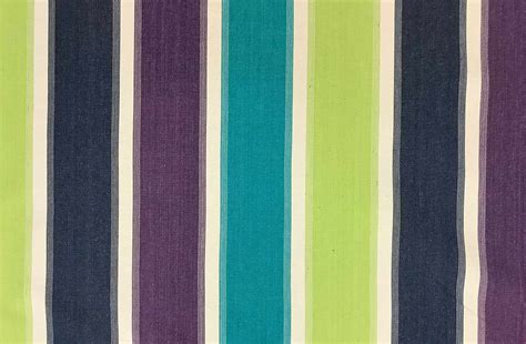 Lime Green Turquoise Purple Navy White Striped Fabrics Stripe