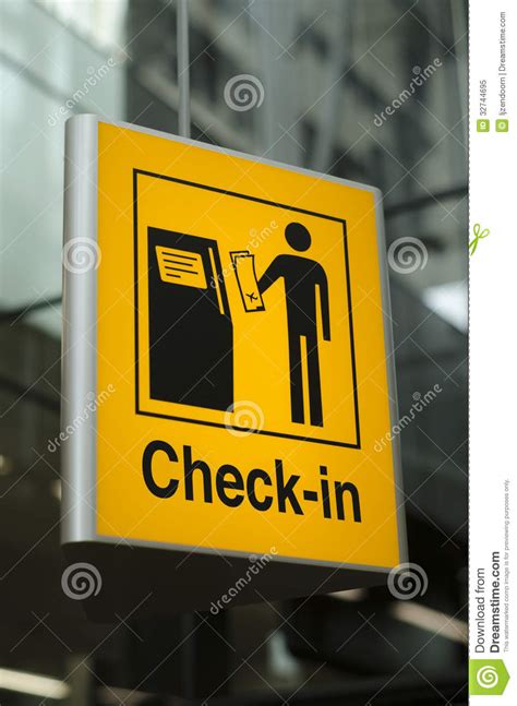 Once completed, you can go ahead and recreate the voided check. Check-in sign at airport stock image. Image of glass - 32744695