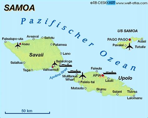 They are already trapped as like many of the pacific. Map of Samoa (Country) | Welt-Atlas.de