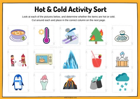 Hot And Cold Activity Sort Worksheets Kidpid