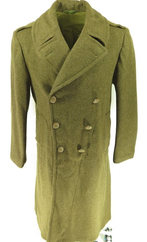Vintage 40s Us Army Overcoat Melton Coat 38 Wool Deadstock Military