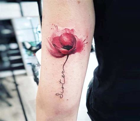 Wild Poppy Tattoo By Ilaria Tattoo Art Post 26500 Poppies Tattoo