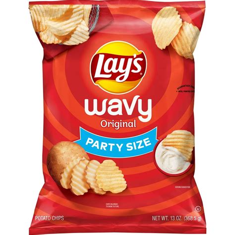 Lays Wavy Original Potato Chips Party Size 13 Oz Bag 2 Pack