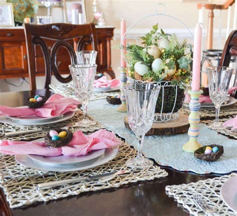 Spring Tablescape Life On The Bay Bush Spring Table Centerpieces