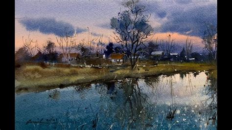 How To Paint Landscape In Watercolor Painting Demo By Javid Tabatabaei