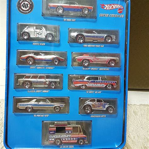Hot Wheels 40th Anniversary Super Chromes Set Hobbies And Toys Toys