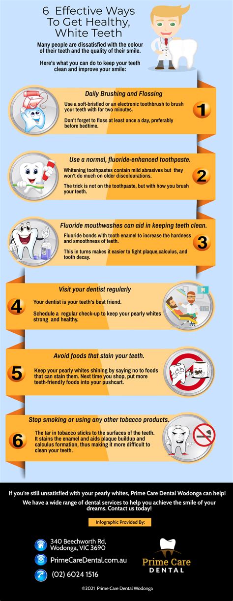 6 Ways To Get Healthy White Teeth Prime Care Dental Wodonga