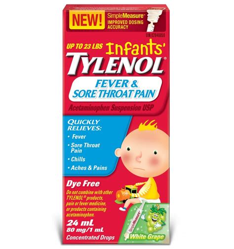 Infants Tylenol® Fever And Sore Throat Pain Tylenol®