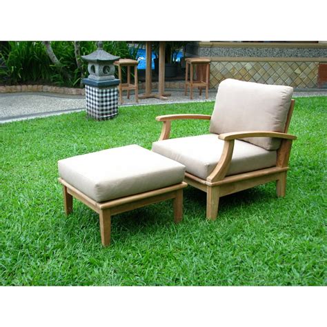 Wholesaleteak Outdoor Patio Grade A Teak Wood 2 Piece Teak Lounge Chair