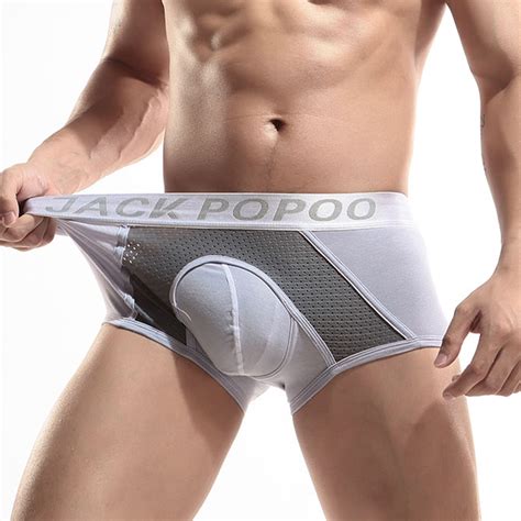 Men Fashion Modal Mesh Air Holes Breathable Bulge Pouch Underwear Boxer