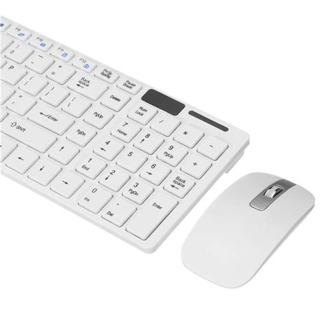 Wireless 24ghz Ultra Thin Keyboard And Mouse Combo With Receiver White